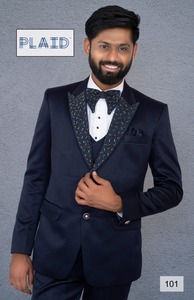 Lujoso traje de chaqueta para hombre con chaleco coordinado y pantalones formales hechos para celebraciones, festivales y compromiso - Product Image 6