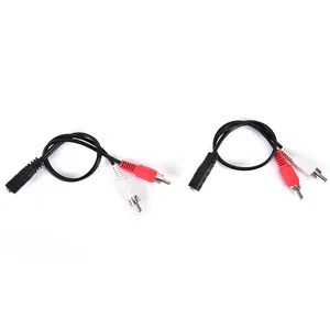 Oem 1PC Phổ 3.5mm âm thanh stereo nữ jack để 2 RCA nam ổ cắm để tai nghe 3.5 Y Adapter Cáp