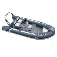 Bote Neumático RIB de Aluminio Clásico de 460 cm con Tubo Inflable para Entrenamiento Escolar de Niños