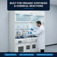 BAITU EN 14475-7 Armoire de sécurité incendie pour produits inflammables avec hotte de protection à conduits pour la chimie analytique, la synthèse de nanomatériaux