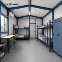 Casa Prefabricada Contemporánea Tipo K, Panel Sándwich de Acero de Color, Edificio Modular, Oficina Temporal para Sitio de Construcción