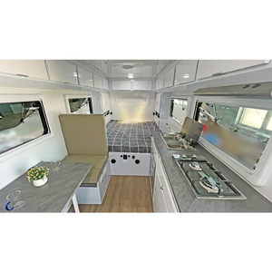 Caravane de voyage 18 pieds avec toit rigide, camping-car, caravane, réservoir d'eau, camping-car, remorque pour artisans, cuisine escamotable - Product Image 2