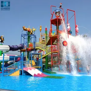 WM vendita calda scivolo d'acqua attrezzatura commerciale per giochi d'acqua con piscina per bambini