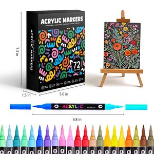 Bulk Supply Art 120 Colors Permanent Dual Tip Acrylic Paint Markers Brush Tip Set Pen Stock Resellers - Product Image 3