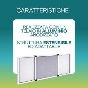 Mosquitera Extensible de Aluminio 70x100 Cm con Marco Gris para Ventanas y Balcones - Product Image 3