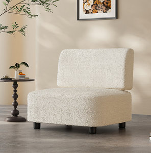 Fauteuil d'appoint nordique en peau de mouton, fauteuil de loisirs moderne, siège individuel pour salon et hôtel - Product Image 3
