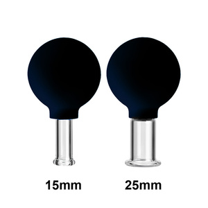 Ensemble de ventouses en verre à ampoule d'aspiration en caoutchouc 2 pièces Anti Cellulite Vacuum <span class=keywords><strong>Massage</strong></span> Body <span class=keywords><strong>Facial</strong></span> <span class=keywords><strong>Massage</strong></span> Rejuva <span class=keywords><strong>Cup</strong></span> - Product Image 1
