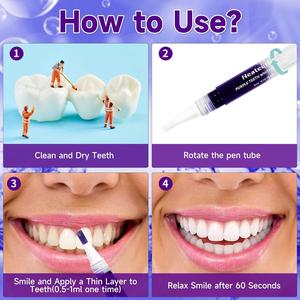 Purple <b>Whitening</b> Gels <b>Pen</b> 3 Packs, Purple <b>Teeth</b> <b>Whitening</b> <b>Pens</b>, Instant <b>Teeth</b> <b>Whitening</b> Paint <b>Pens</b>, Color Correcting for <b>Tooth</b> S - Product Image 2