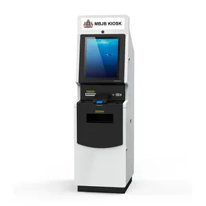 Quiosque de pagamento com tela sensível ao toque de autoatendimento personalizado com aceitador de dinheiro e leitor NFC