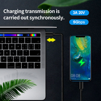 Câble de charge rapide USB-C vers USB-C 60W en gros, 1m/2m/3m, gaine tressée en nylon personnalisée pour téléphones mobiles iPhone et appareils photo