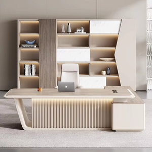 Ánh Sáng Hiện Đại Sang Trọng Ông Chủ Văn Phòng Bàn Ghế Kết Hợp Thời Trang Lớp Lớn Bảng Đồ Nội Thất Bằng Gỗ Cho Biệt Thự Sử Dụng - Product Image 2