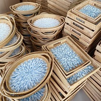 Wilgenhouten Scandinavische creatieve kleurrijke schaal voor fruit, decoratieve ornamenten, sieraden, thee-opbergbak, hangende opbergmand