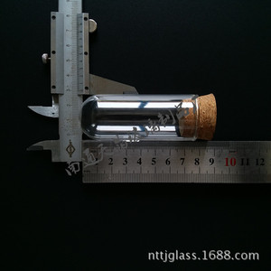 Tubo de ensayo de vidrio Tianjing de 30x80 mm con fondo redondo y tapón de corcho para almacenamiento de té de flores - Product Image 5