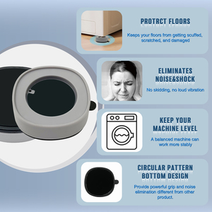 4 pezzi cuscinetti antivibranti <span class=keywords><strong>lavatrice</strong></span> piedini in gomma gambe tappetino supporto per macchina ammortizzatori supporto universale per mobili Base del piede - Product Image 3