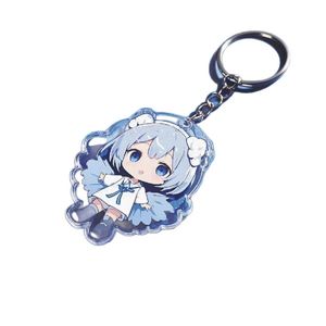 DIY Double-Sided <b>Anime</b> Acrylic Customized Photo <b>Keychains</b> with UV Printing Couple Gift for Backpacks & Game Accessories - Product Image 1