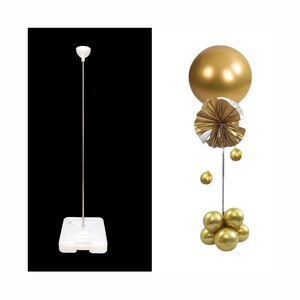 Perle Colorée Feuille Chrome Métallique Porte-<span class=keywords><strong>Ballon</strong></span> Support Colonne Bouquet Arc Kit Ensemble Min 40cm Stable Télescopique Partie Déco - Product Image 1