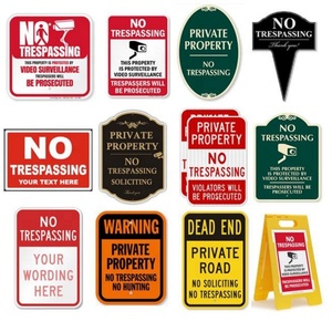 Hot Selling Securun Beware of Dog Sign Aluminum Custom Octagon Shaped Sign with Cutting Service Custom Sizes Available - Product Image 4
