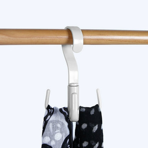 Gancho multifuncional de cuatro garras de plástico, 360 grados, paquete creativo giratorio, zapatos, estante colgante de secado de corbata - Product Image 2