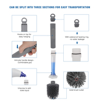 Brosse de Nettoyage WC Masthome PP TPR en Plastique Souple avec Distributeur de Savon Liquide – Brosse WC de Salle de Bain avec Distributeur de Savon