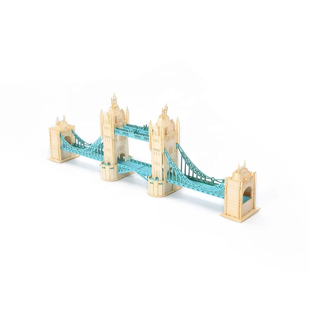 Cupuz 3D Tower Bridge of London-England ปริศนาประกอบ papercraft Set ของเล่น DIY, สถาปัตยกรรมเมือง DIY