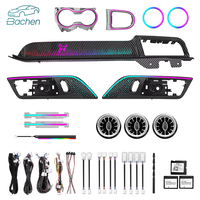 Kit de actualización de iluminación LED interior para Ford Mustang S550 2015-2022, estilo fibra de carbono, con luz ambiental sinfónica y colorida.