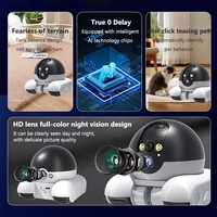 Caméra de surveillance IP PTZ HD 1080P WIFI à double objectif avec moniteurs à double écran, suivi automatique, moniteur pour bébé et animaux de compagnie