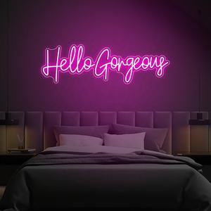 Thả vận chuyển Thiết kế miễn phí truyền cảm hứng cho nhà adversting dẫn thư ánh sáng nói Xin Chào tùy chỉnh hối hả Xin Chào tuyệt đẹp Đèn Neon cho tường - Product Image 2