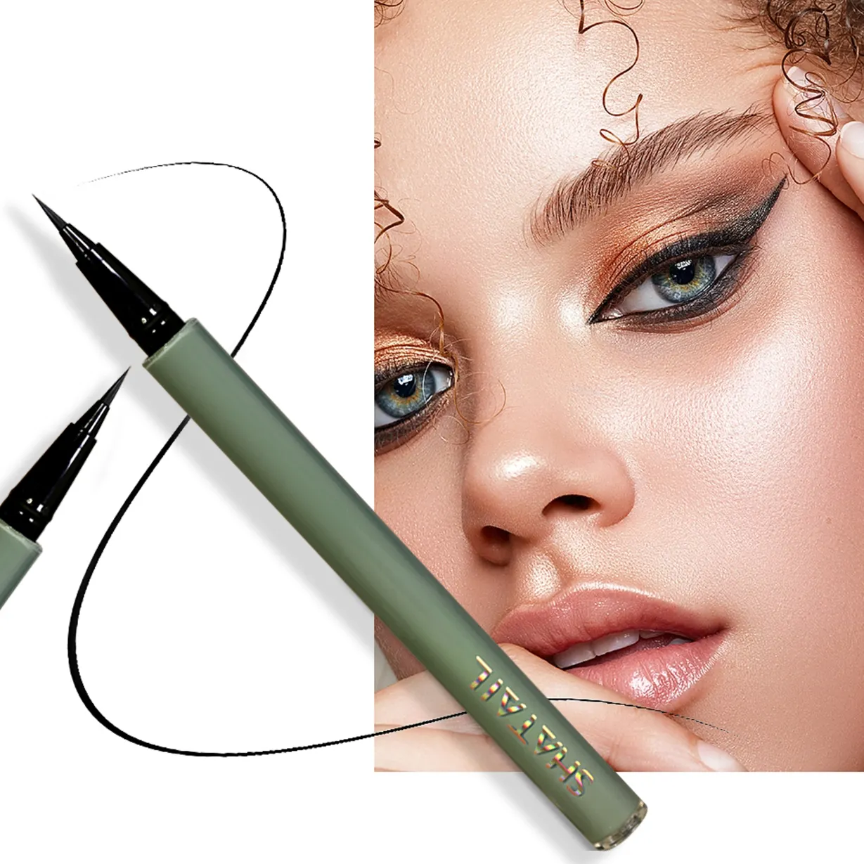 Factory Direct Sell Ultra Thin Eyeliner Private Label Pencil Eyeliner Brown Vegan Waterproof Sweatproof Pencil Eyeliner