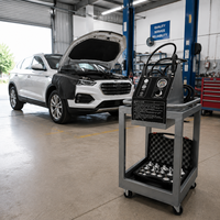 Herramienta de Reparación del Sistema de Frenos de Automóviles Amsxzo HY-5001 DC12V con Cuatro Recipientes de Recuperación de 1L y Diseño de Limpieza por Pulsación