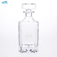 VISTA Regular Stock 700ml 750ml 800ml Direct Factory Wine Aerator Bottle Pourer Decanter Spout Glass Cork Brandy Screen Printing
