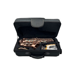 <span class=keywords><strong>Saxophone</strong></span> soprano SEASOUND OEM Vintage Red Curve Bell JYSS100VGRD, excellent son BB, style vintage, étui étanche - Product Image 6