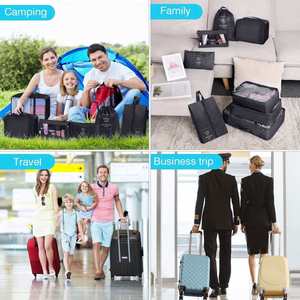 Factory Wholesale Lightweight Travel Luggage Organizer Bags 8 Pcs Packing Cubes Travel Bag Set With Laundry <b>Shoe</b> Bag - Product Image 3