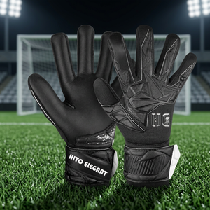 Dernière conception de gants de football de gardien de but forte adhérence avec protection des doigts en caoutchouc injecter des gants de gardien de but en latex allemand 4mm - Product Image 4
