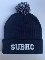 Bonnet en tricot de boules de fourrure de couleurs mélangées avec logo personnalisable motif d'arcs à pois brodés en 3D pour la plage ou les affaires Vente en gros