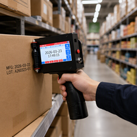 Imprimante jet d'encre portable avec interface multilingue pour le support après-vente, codage de date sur emballages alimentaires et cartons de lait