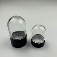 Bocaux en verre borosilicate en forme de dôme de 3,5 g, petits pots de stockage transparents hermétiques pour herbes, fleurs séchées, bonbons et gommes