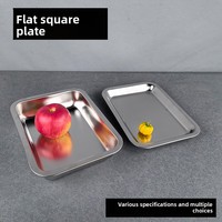 Assiettes carrées jetables Yolecen à fond plat de 0,3-0,5 mm d'épaisseur pour restauration rapide/dîner/barbecue