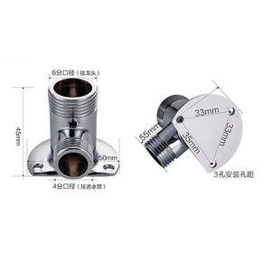 Robinet de douche encastré en alliage de cuivre noir, mitigeur d'eau chaude et froide, convertisseur de robinet, accessoires de robinetterie de salle de bain - Product Image 5