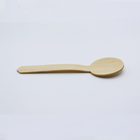 Mini-cuillère 104*24mm pour desserts et gâteaux, cuillère en bambou portable, écologique, jetable, ustensiles de pique-nique, cuillère jetable