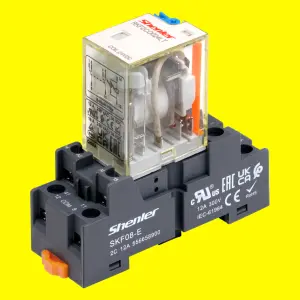 Shenler RKF2CO024LT+SKF08-E relay module 2 pole 12A 24VDC LED test button general purpose relays manufacturer vsr