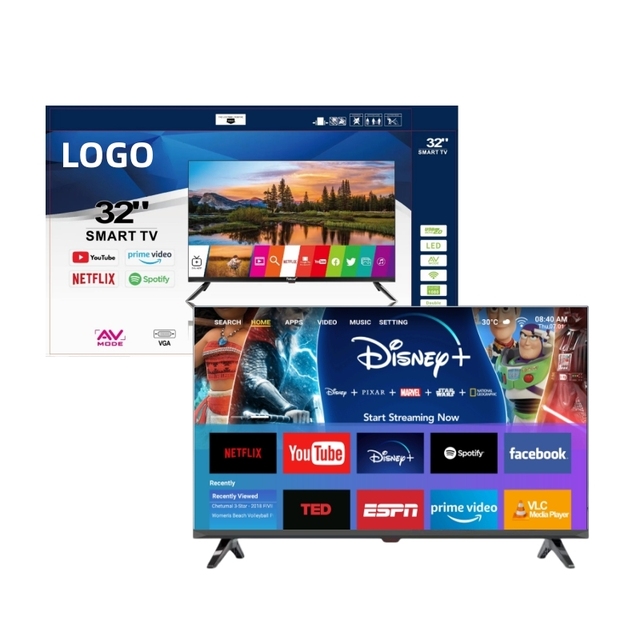 4K Smart LED TV, Android WiFi Smart Tablet HD LCD TV, LED TV OEM Free Customization LOGO 32 40 43 50 55 65 Inches