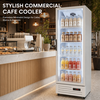 Réfrigérateur commercial sur mesure de 500 L avec vitrine, réfrigérateur à bière, refroidisseur de boissons énergisantes à porte vitrée