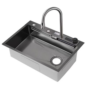 Saldatura fatta a mano a cascata per la casa <span class=keywords><strong>lavello</strong></span> da <span class=keywords><strong>cucina</strong></span> in acciaio inox rubinetto intelligente in alluminio <span class=keywords><strong>con</strong></span> rivestimento Nano 304 201 <span class=keywords><strong>lavello</strong></span> <span class=keywords><strong>lavello</strong></span> da <span class=keywords><strong>cucina</strong></span> - Product Image 4