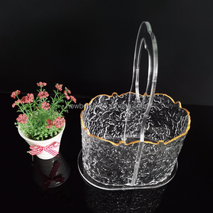 Cage de baguettes en acrylique de style moyen-oriental à bordure dorée Boîte de rangement pour couteaux <span class=keywords><strong>et</strong></span> fourchettes Présentoir - Product Image 2