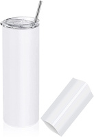 Gobelets vierges à sublimation de 20oz avec boîte-cadeau bouteille d'eau isolée sous vide à double paroi avec tasse droite en acier inoxydable logo personnalisé