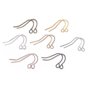 Ear Hooks Jewelry Findings Metal Plated <b>Drop</b> Shape For Earring Making Silver Gold Rose Gold J08 - Product Image 4