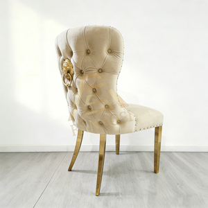 <span class=keywords><strong>Chaises</strong></span> de <span class=keywords><strong>salle</strong></span> à <span class=keywords><strong>manger</strong></span> en velours modernes haut de gamme à dossier haut à vendre, chaise de <span class=keywords><strong>salle</strong></span> à <span class=keywords><strong>manger</strong></span> en métal Chesterfield - Product Image 2