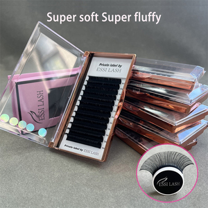 <span class=keywords><strong>ESSI</strong></span> LASH – Extensions individuelles de Faux cils de Volume en cachemire et vison avec étiquette privée, noir mat foncé - Product Image 4