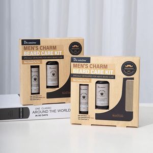 In Stock Low MOQ Beard Growth Kit Massage Oil Kit for Bead & Hair Growth Serum Oil Comb Gift Set Special for Men Facial Set OEM - Product Image 6