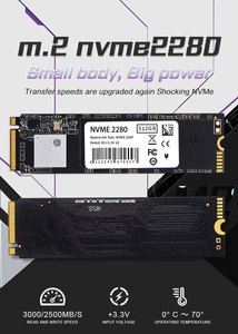 SSD 128GB 256GB 512GB 1TB M.2 2280 NVMe PCI-e Gen3.0 X4 3D NAND ฮาร์ดดิสก์แบบโซลิดสเตตภายใน M.2 2280 NVMe PCIE SSD M.2 2280 NVMe PCIE S - Product Image 3